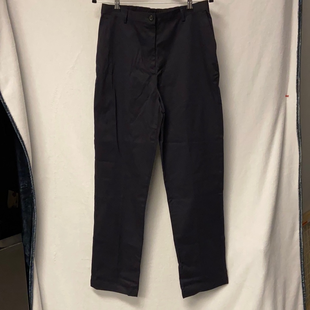Lands End Hi-Rise Straight Leg Navy Blue